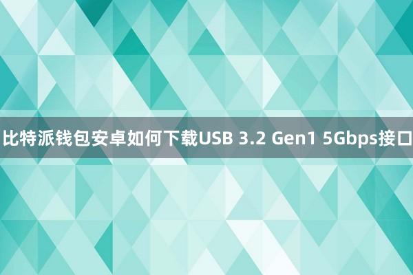 比特派钱包安卓如何下载USB 3.2 Gen1 5Gbps接口